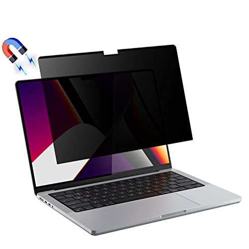 HaruYo Magnétique Filtre de Confidentialité Premium pour MacBook Pro 16”(2022-2021), Filtre Anti-Lumière Bleu Revêtement Anti-Reflet, MacBook Pro 16 Pouces Privacy Filter, Marche/Arrêt Facile thumbnail