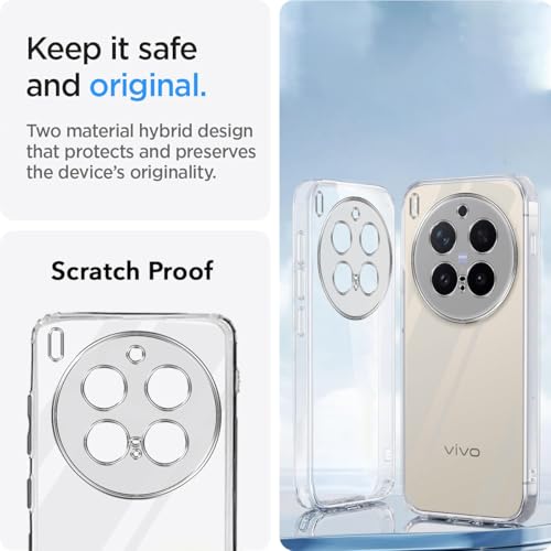 Image of Jkobi Silicone Back Cover Case for Vivo X300 Pro (Clear Shockproof Case with Camera Protection | Soft and Flexible | Transparent)