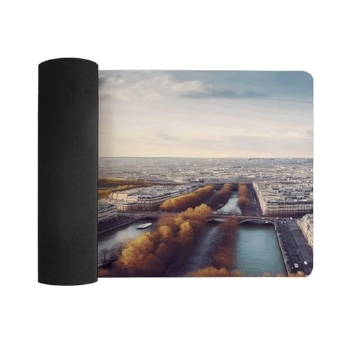 Pad gamer grande de caucho con diseño París 60x30 cm miniatura 3