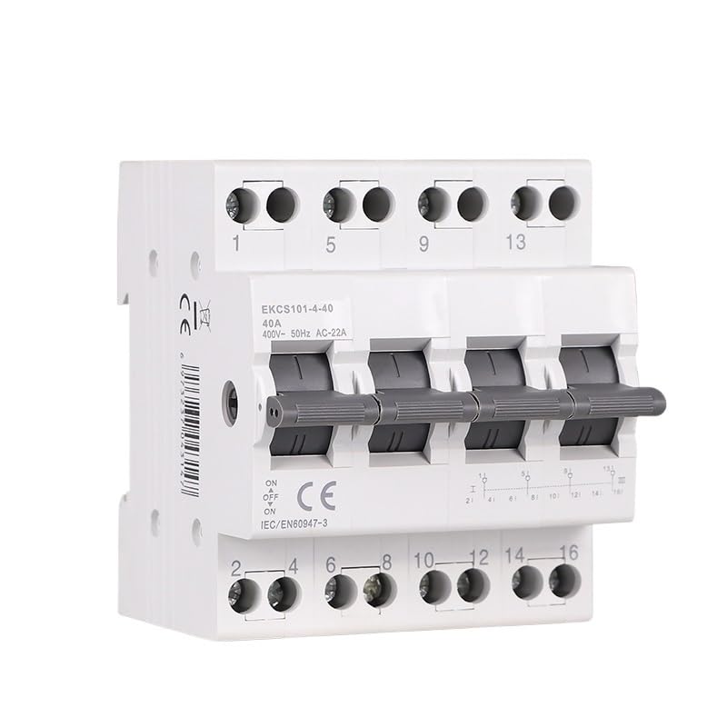 Podwójny ręczny przełącznik transferowy do szyny DIN, modułowy przełącznik przełącznika, wyłącznik blokady 1P 2P 4P 40 A 230 V EKCS101(25A, 4P 400V)