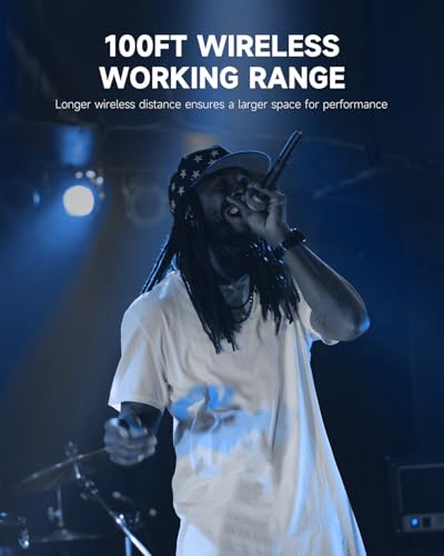 Donner Receptor transmissor de microfone XLR sem fio, adaptador de microfone sem fio plug-in de 2,4