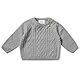 Stellou & friends Strickpullover für Jungen und Mädchen I Hochwertige Baby-Kleidung aus 100% Baumwolle I Gr. 86/92 - Grau Melange