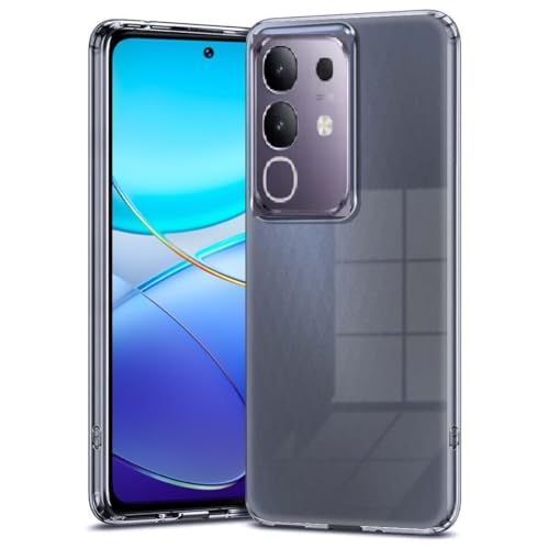 Image of COVERBLACK Soft Rubber Silicon Clear Case Back Cover for Compatible Model with Vivo T4x 5G - Transparent
