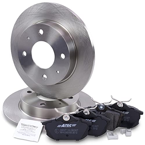 BESTPRICE Bremsenset Hinterachse inkl. Bremsscheiben Ø 250 mm Voll