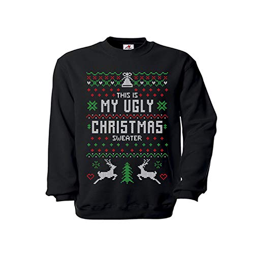 Pull This is My Ugly Christmas #35805 noir Small fini les pannes d'idées de look