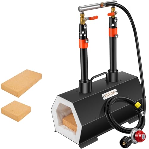 VEVOR Portable 2 Burner Propane Forge, 2600°F...