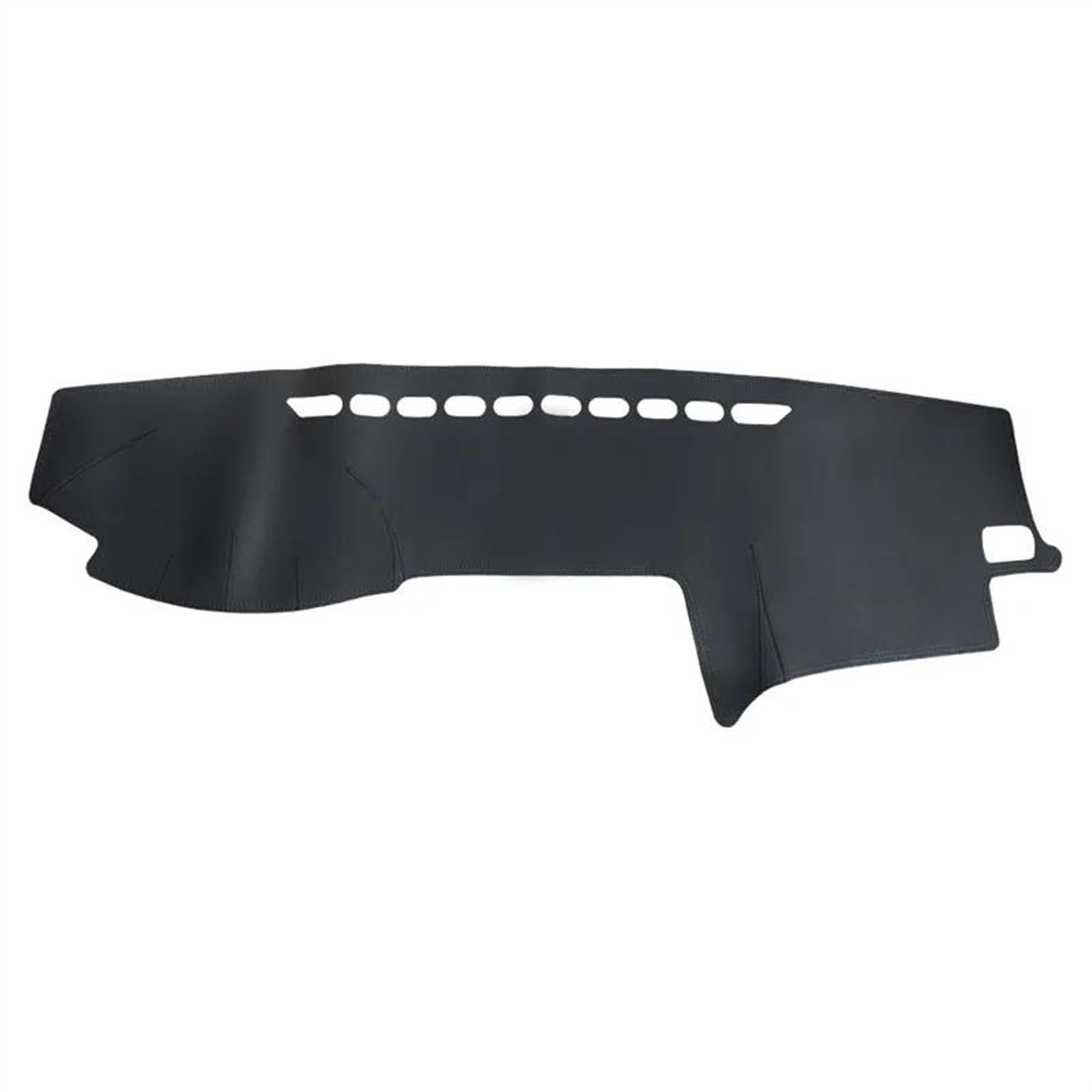 DENGG Couverture Tableau Bord Voiture Pare-Soleil Tapis Tableau Bord pour Toyota Land Cruiser Prado 120 J120 2003-2009, Cuir + Silicone Noir, Taille Unique