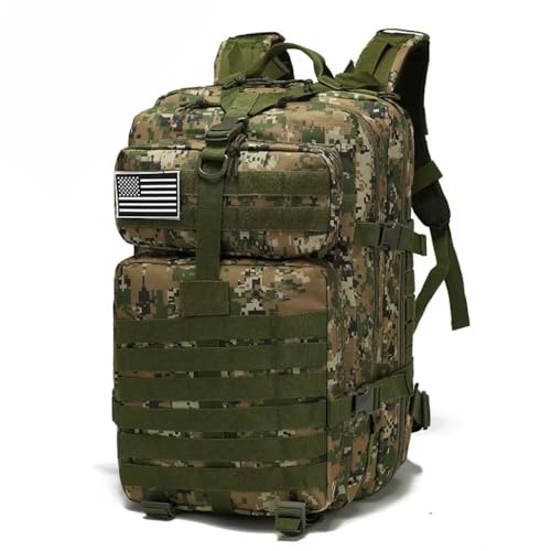 Mochila Tática 50 Litros Com Compartimento Para Notebook E Abertura Nas Costas Material Reforçado E Diversas Divisórias (Verde)