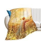 Jesus Christ Throw Blanket Christian Easter Blanket Gift for Adults Jesus Faith Religious Blanket Ul