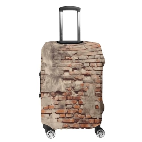 Ancient Worn Brick Wall Luggage Cover Elastic Suitcase Protector Case Anti-Scratch Washable Baggage Covers Protector For Traveling, Aircraft Consignment L4