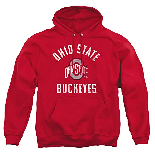 The Ohio State University Official Buckeyes Logo Unisex Adult Pull-Over Hoodie Team Red X-Large