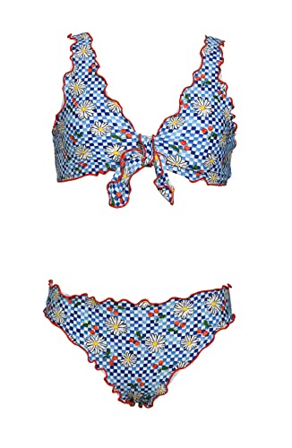 Image of Hobie Girls Bralette Top and Hipster Bikini Bottom Swimsuit Set