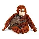 WHIRLIO Punch Monkey Plush Pillow 26 Inch – Cute Hugging Monkey Stuffed Animal, Emotional Support Plush Pose, Soft Zoo Monkey Cushion for Bed, Couch, Gift for Lovers & Adults