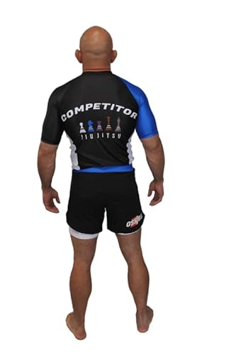 OSS Sports Short masculino BJJ, sem GI, MMA, top de compressão plus com bolsos, secagem rápida de ca