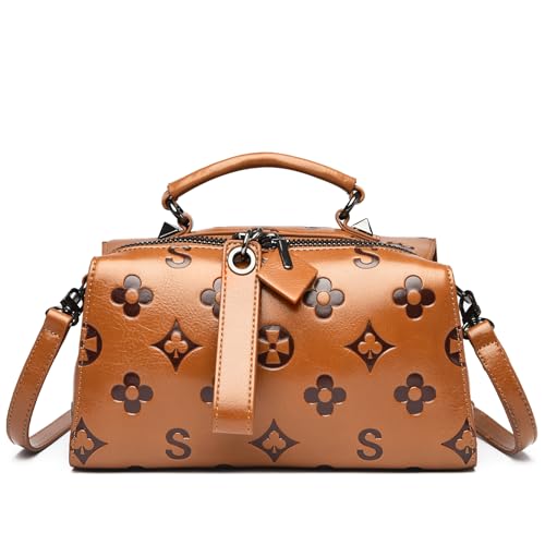 Bolso Satchel pequeño de cuero para mujer miniatura 1
