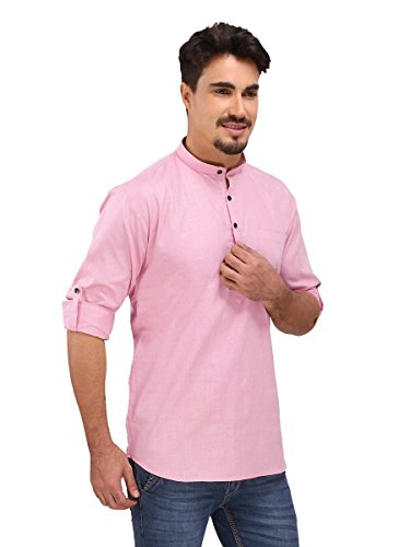 Image of Rajubhai Hargovindas Men's Linen Straight Short Kurta