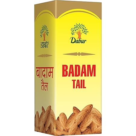 Image of Dabur Badam Tail : 100% Pure | Sweet Almond Oil| Rich in Vitamin -E for Healthy Skin , Hair and Body -50ml