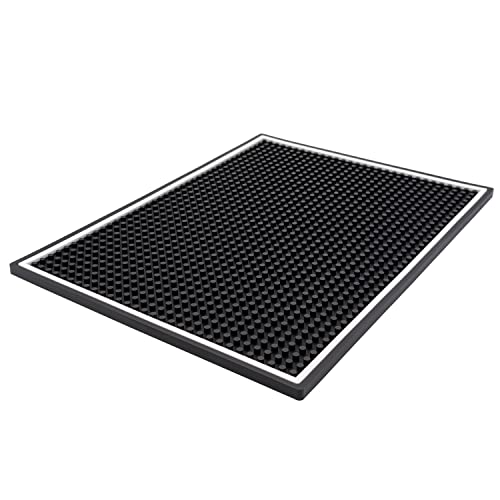 Barcool Premium bar mats | 40cm x 30cm x 1cm | Rubber Bar Service Mat For Pubs, Bars, Kitchen, Restaurant Countertops | Drinks & Beer Mats For Home Bar or Commerical (Black)