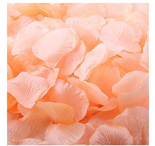 1000 pétalos de rosa de seda artificial de melocotón para decoración de bodas, confeti, decoración de fiesta nupcial, cómodo y respetuoso con el medio ambiente, proceso profesional