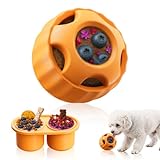 Frozen Dog Treats Toy to Keep Them Busy, Cognitive Dog Enrichment Toys,Interactive Toys Long Lasting, Easy to Clean (Orange)
