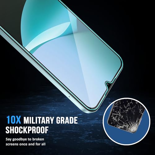 Image of FIRST MART Tempered Glass Screen Protector for Redmi 15C / 15A / Poco C85X / Redmi A7 Pro - Full-Glue Screen Guard, 3D Edge to Edge, HD Clear, Bubble-Free, Case-Friendly, Black, Pack of 2