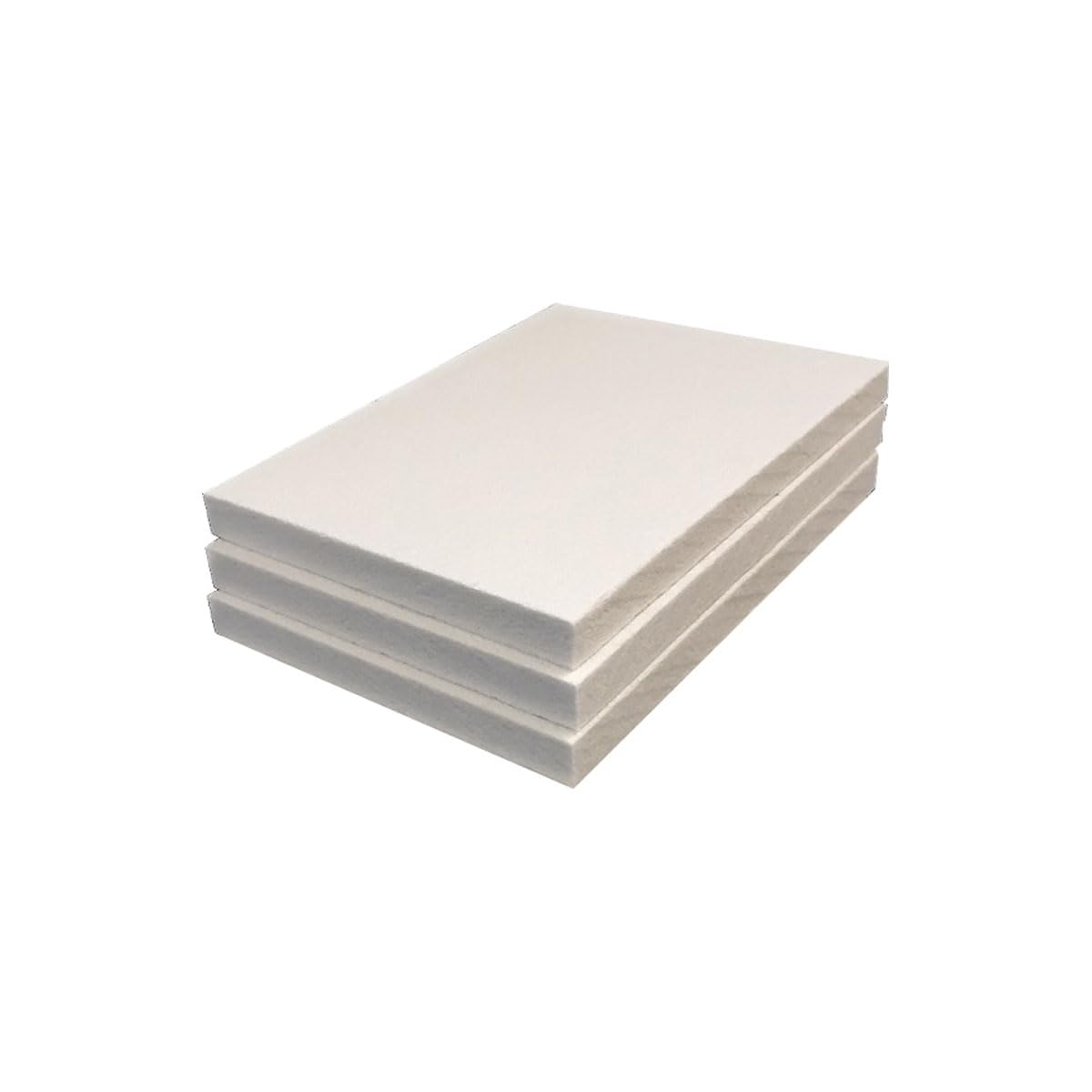 Pannello isolante termico in fibra ceramica ad alta temperatura - Confezione da 3 - Ignifugo e inorganico - for stufe a legna, caminetti(30X30X1Cm)