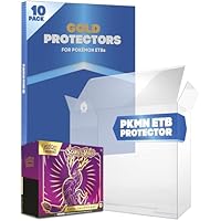 Fanatiko Pack de 10 Protectores Gold para Pokemon Elite Trainer