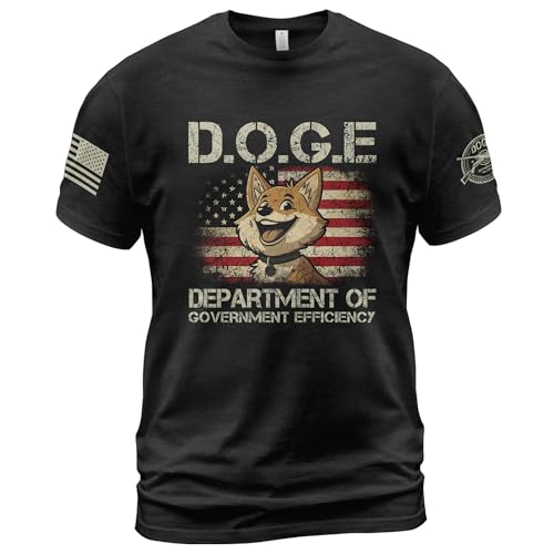 VATANAS Doge Department of Government Efficiency Shirt with American Flag, Doge Shirts, Political...