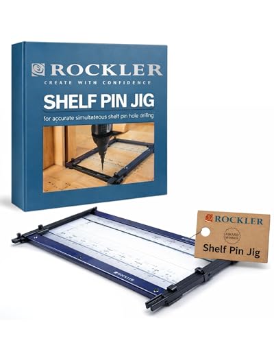 Rockler Shelf Pin Jig | Shelf Pin Drilling Jig for Straight,...