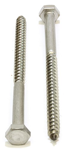 Image of Bolt Dropper 25 Pack Lag Bolts - 1 /4 x 4 Inch Hex Head Lag Screws for Wood - 304 Stainless Steel Heavy Duty Bolts with Coarse Threads - Strong Rust Resistant Screws for Indoor or Outdoor Projects