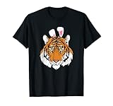 tiger head wearing bunny ears