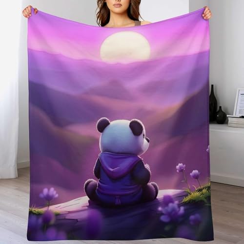 Couverture Panda de qualité supérieure avec impression numérique en flannel - 2