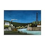 YYUEQIL Henri Rousseau Prints La Seine À Suresnes - Lienzo decorativo estético para pared, decoración moderna sin marco, 30 x 45 cm