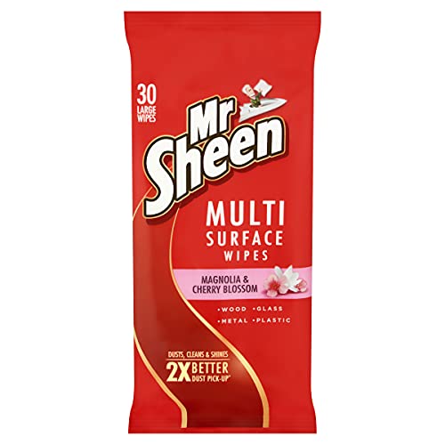 Mr Sheen Ultra Effective Wipes for Wood, Glass, Metal and Plastic, Magnolia and Cherry Blossom Fragrance, 30 Wipes per pack, Pack of 3 - Image 6