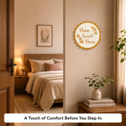 Image of Sehaz Artworks Home Sweet Home Wall Decor Items for Living Room 28x28 CM