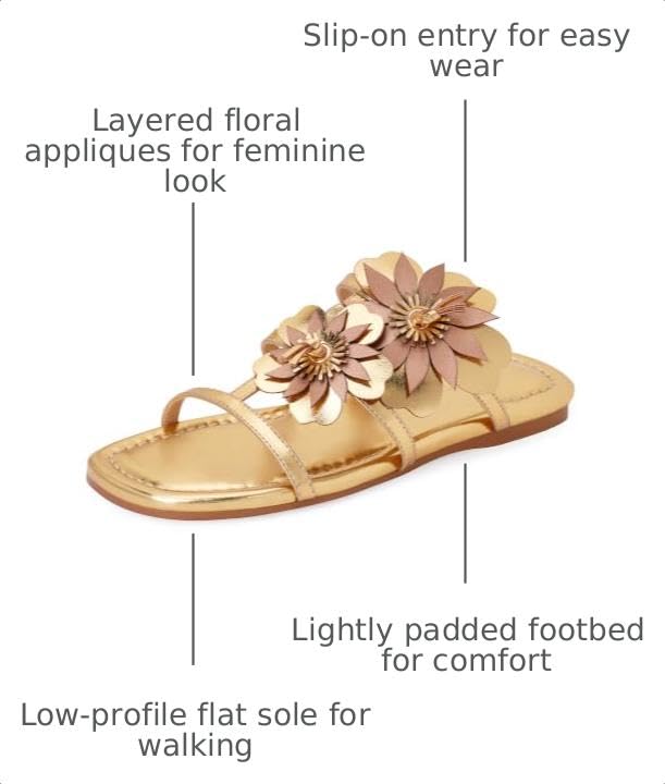 Image of LACIKOSZ Flower Flat Sandals for Women Calla Lily Sandals