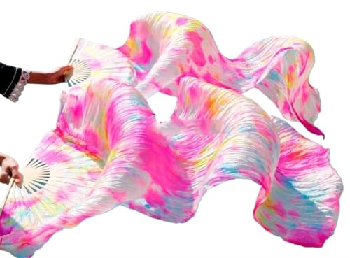 Éventails de danse du ventre en soie fait main pour femmes voiles 100% soie la paire