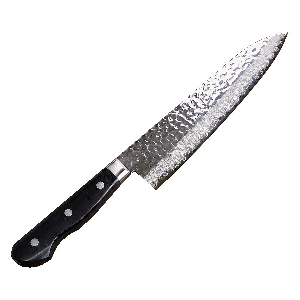 Amazon | 牛刀 両刃 210mm V金10号 割込み ステンレス 磨き槌目