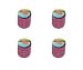Flamingo Tire Rim Wheel Aluminum Valve Stem Caps - Pink Color