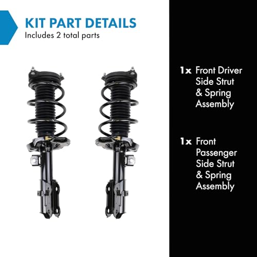 Image of TRQ Front Driver Side Strut and Spring Assembly Set Compatible with 1318 Acura RDX