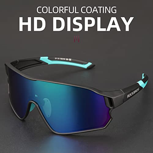 Image of ROCKBROS Polarized Sports Sunglasses Men Women - UV400 Protection Goggle with Myopia Frame for Running Cycling Driving