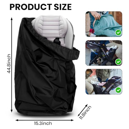 Image of SNOWIE SOFT Travel Bag for Folding Baby Stroller 600D Oxford Waterproof Dust-Proof Organizer Bag Multipurpose Storage Bag for Folding Pram, Baby Car Seat Stroller- Pack of 1