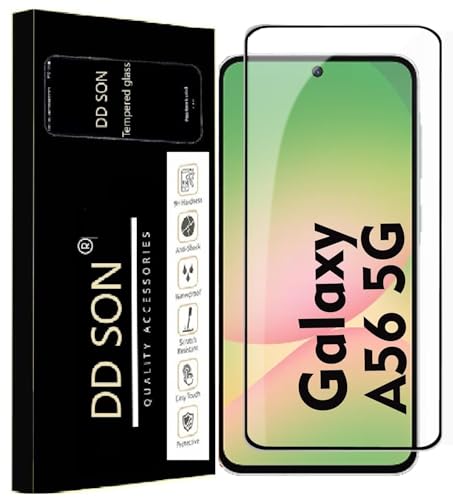 Image of DD SON Tempered Glass for Samsung Galaxy A36 / A37 / A56 (5G) | Screen Protector Full HD Quality Tempered Glass Anti-Scratch Edge to Edge Coverage with Easy Installation Kit (Black)