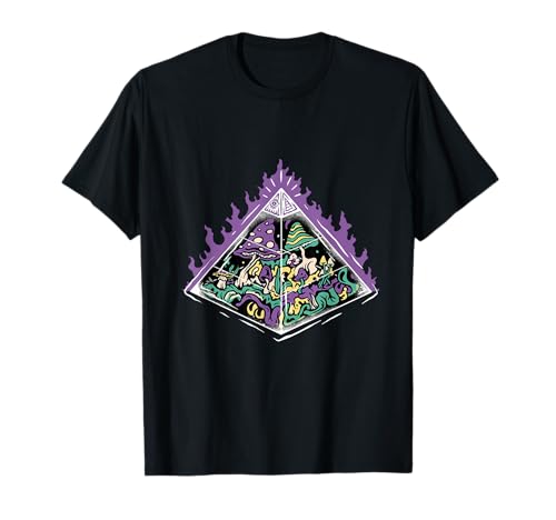 Photo de Vêtements de géométrie sacrée illuminés par champignons psychédéliques T-Shirt