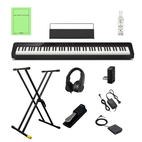 【ヘッドホン&ペダル&スタンドセット】カシオ Privia PX-S5000 BK ブラック プリヴィア デジタルピアノ 電子ピアノ 88鍵盤 スマートハイブリッドハンマーアクション Bluetooth対応