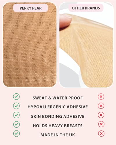 Image of Perky Pear Original Lift & Shape Boob Tape [A-K Cups] - 2 Pairs of Boob Tape & 3 pairs Nipple covers