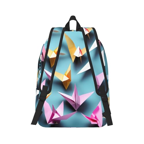 Mochila de viaje para camping y excursiones al aire libre con estampado origami 3