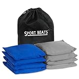 Cornhole Bags Set of 8 Regulation Weight & Size Corn Hole Bags Bean Bags for Cornhole Game Includes Carry Case