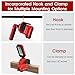CRAFTSMAN V20 6500K LED Rechargeable Work Light, 2000LM &1000LM 2 Brightness Settings, Hook and Clamp for Multiple Mounting Options, Cordless, Battery Not Included