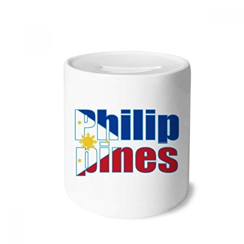 Tirelire Philippines en céramique multicolore pour enfants et adultes de 9 cm